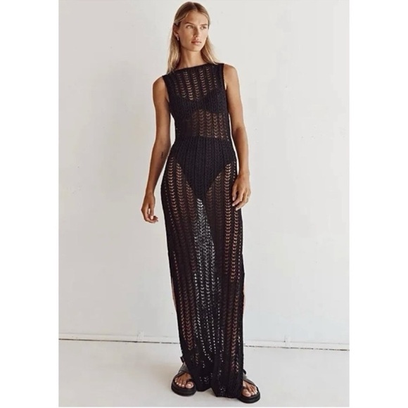 DISSH | Dresses | Dissh Calista Black Crochet Cover Up Dress | Poshmark